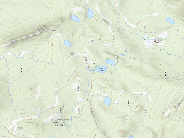 USGS topographic map of Lost Lake