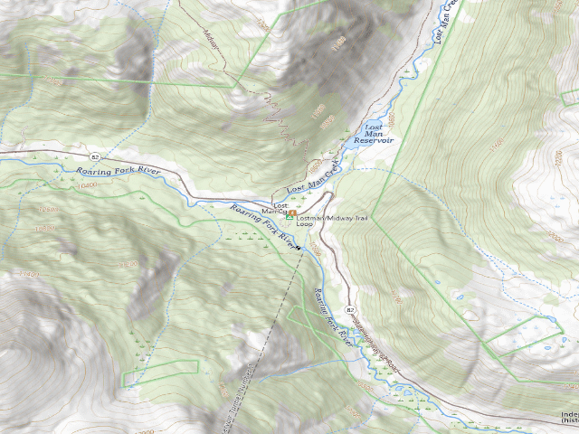 USGS topographic map of Lost Man Cg