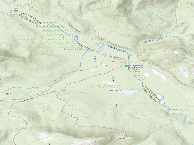 USGS topographic map of Lost Meadow