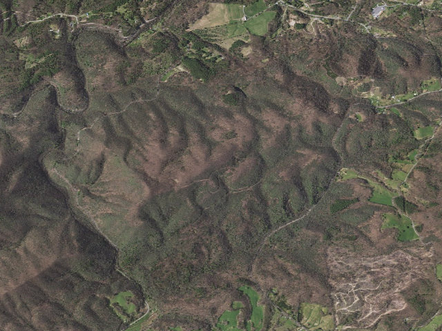 Aerial image of Lost Mountain A.T. Shelter