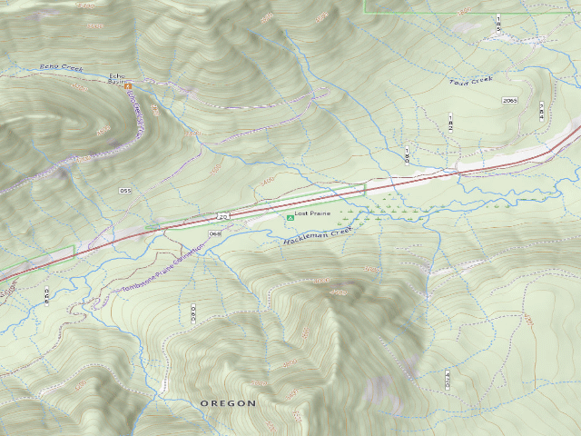 USGS topographic map of Lost Prairie
