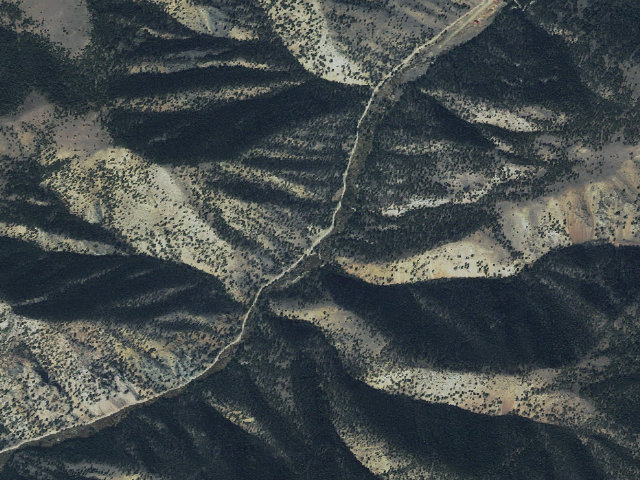 Aerial image of Lost Spring Campground