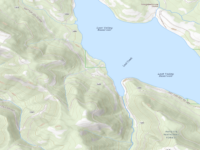 USGS topographic map of Lost Valley Dispersed
