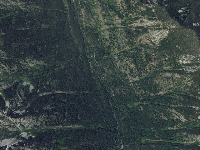 Aerial image of Lostine Corridor Campground