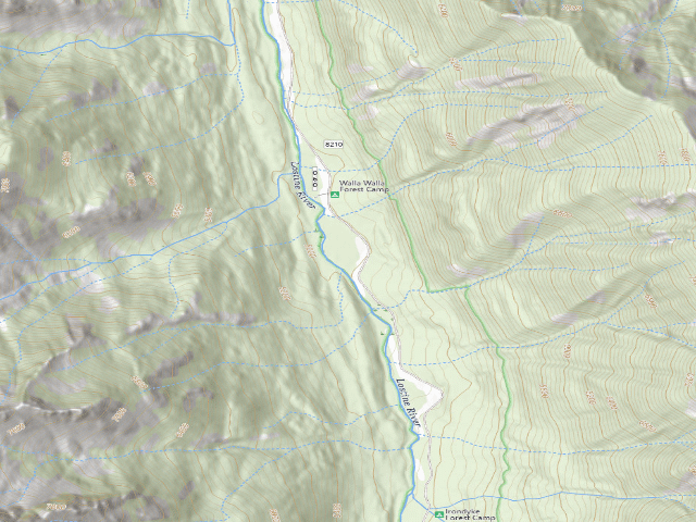 USGS topographic map of Lostine Corridor Campground