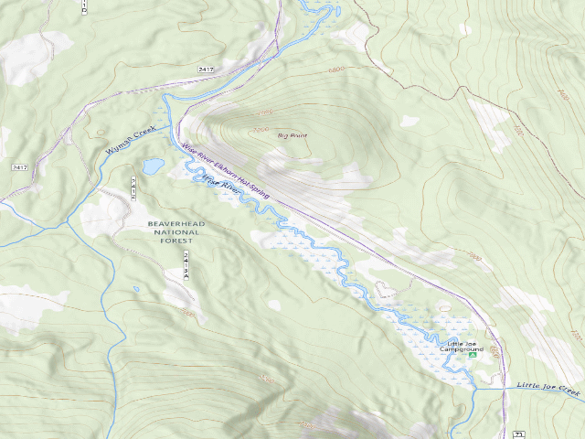 USGS topographic map of Lots Of Vegetation Loss