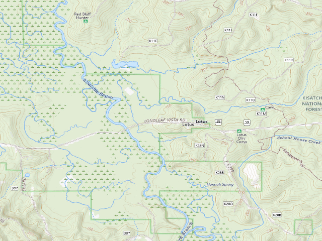 USGS topographic map of Lotus Camp