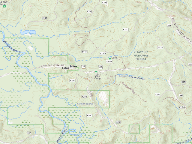 USGS topographic map of Lotus Ohv Camp