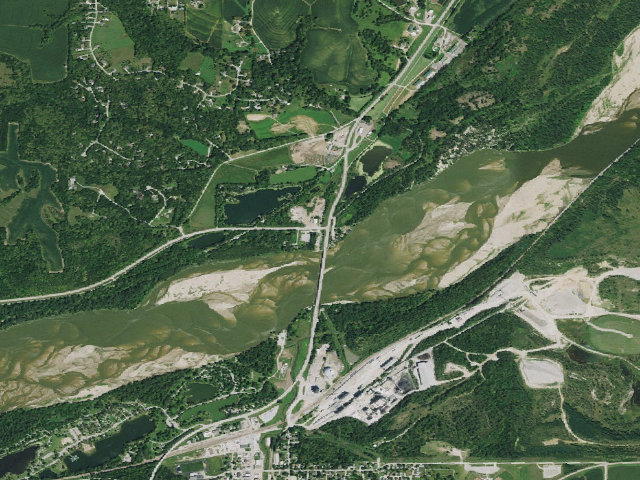 Aerial image of Louisville Boat Access WMA