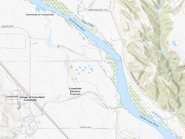 USGS topographic map of Loup Bottoms WMA