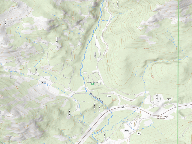 USGS topographic map of Loup Loup