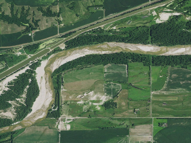 Aerial image of Loup River Public Power District WMA