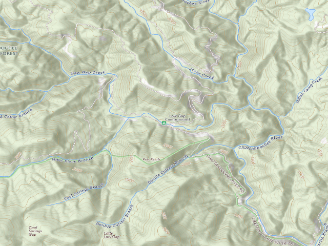 USGS topographic map of Low Gap Campground