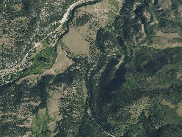 Aerial image of Lower Beaver Creek Campground