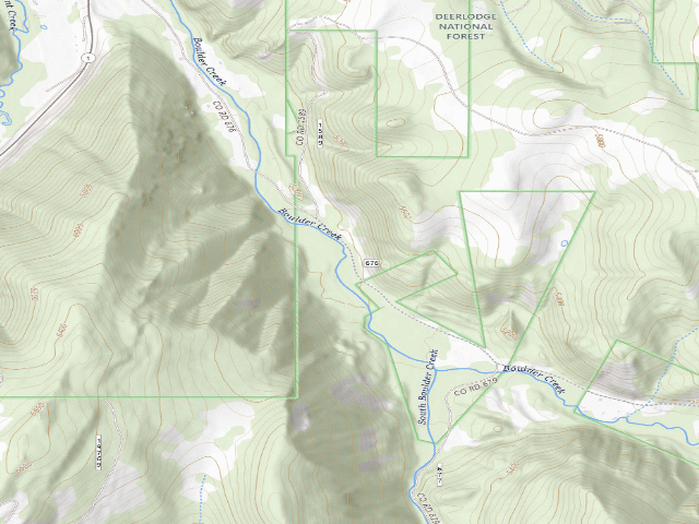USGS topographic map of Lower Boulder Creek-002