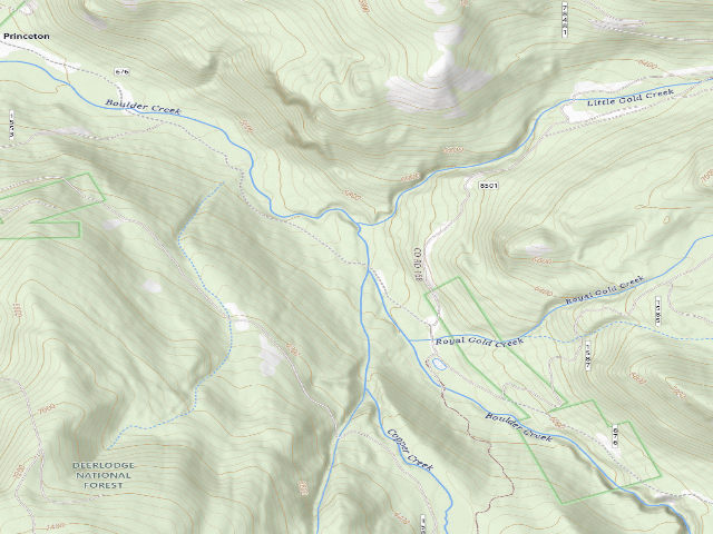 USGS topographic map of Lower Boulder Creek-003