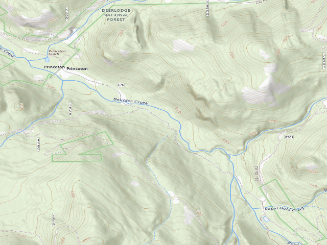 USGS topographic map of Lower Boulder Creek-004
