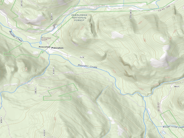 USGS topographic map of Lower Boulder Creek-006
