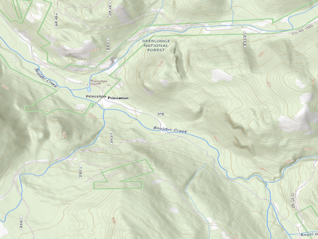 USGS topographic map of Lower Boulder Creek-009