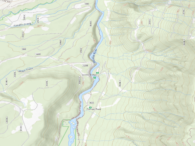 USGS topographic map of Lower Bridge