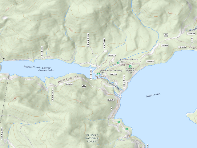 USGS topographic map of Lower Bucks (Family Cg)