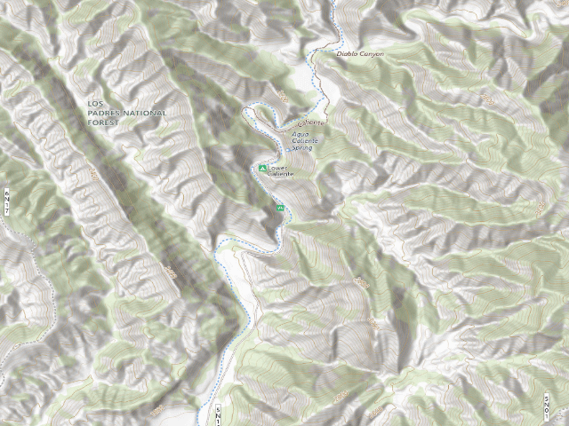 USGS topographic map of Lower Caliente