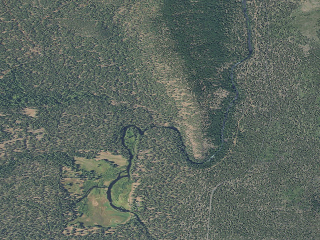 Aerial image of Lower Canyon Creek Campground