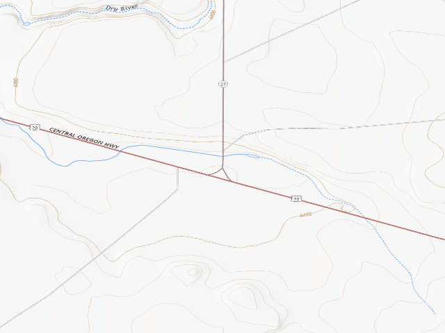USGS topographic map of Lower Crooked River Back Country Byway