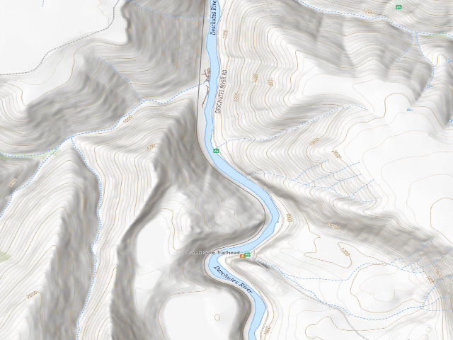 USGS topographic map of Lower Deschutes Wild And Scenic River