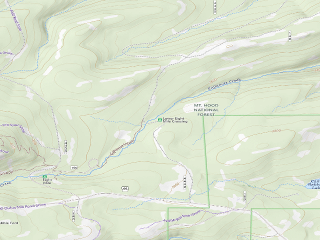 USGS topographic map of Lower Eightmile Crossing