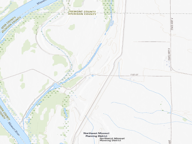 USGS topographic map of Lower Hamburg Bend Conservation Area