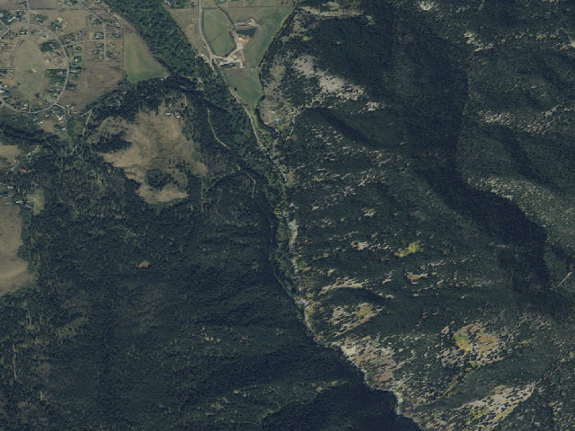Aerial image of Lower Hyalite