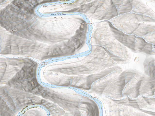 USGS topographic map of Lower Jack Knife