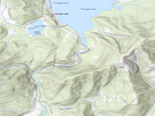 USGS topographic map of Lower Lake Creek Falls