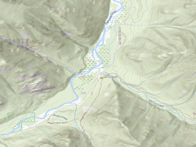 USGS topographic map of Lower Lightning - 02B
