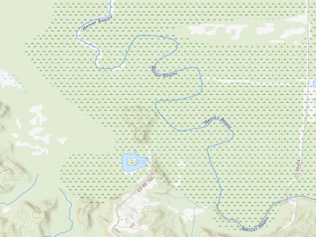 USGS topographic map of Lower Mound Camping Area