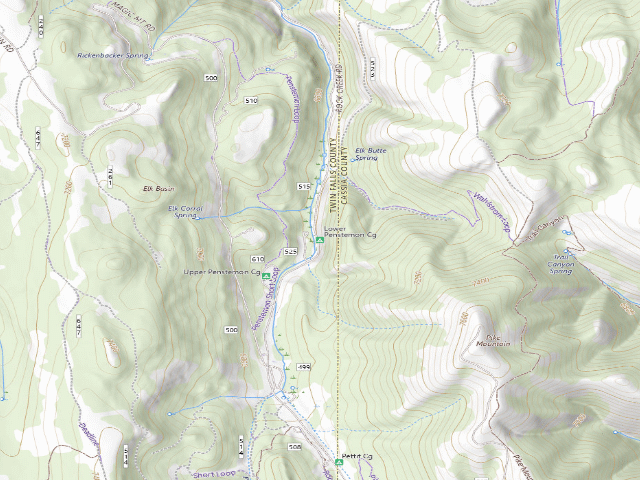 USGS topographic map of Lower Penstemon Cg
