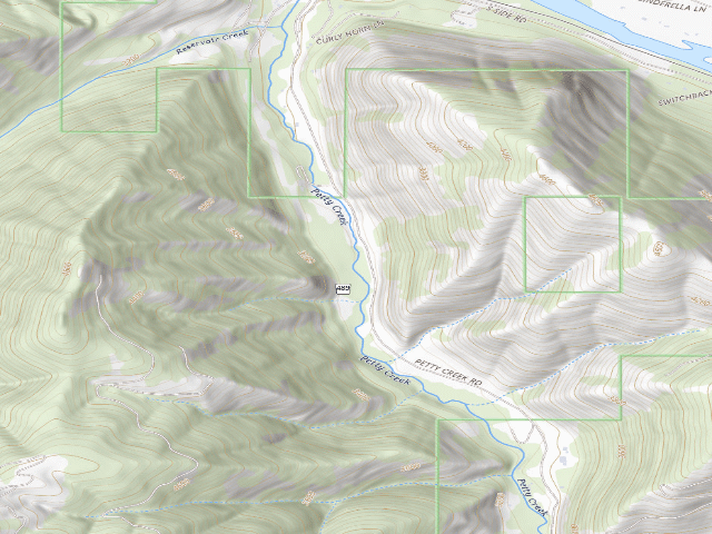 USGS topographic map of Lower Petty Creek A