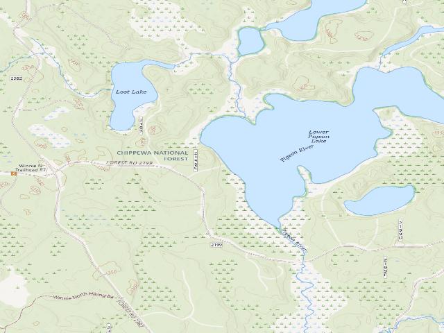 USGS topographic map of Lower Pigeon D50