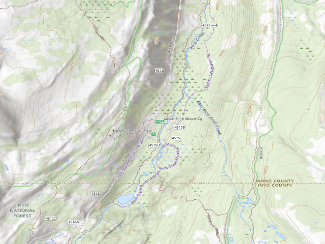 USGS topographic map of Lower Pine Grove Cg