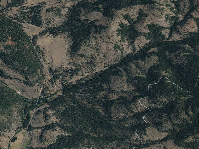 Aerial image of Lower Rush Creek Campground