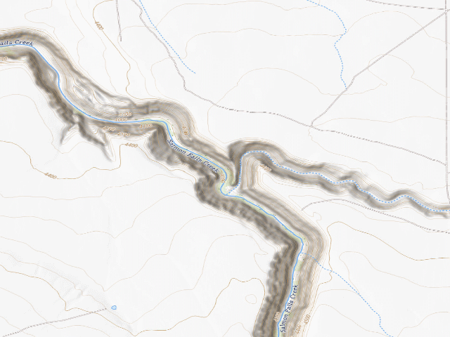 USGS topographic map of Lower Salmon Falls Creek Wilderness Study Area