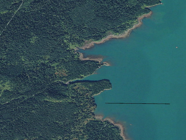 Aerial image of Lower Sandy Campground