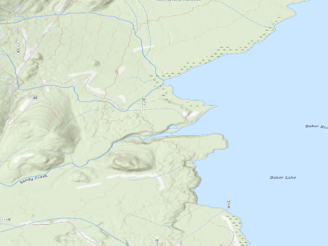 USGS topographic map of Lower Sandy