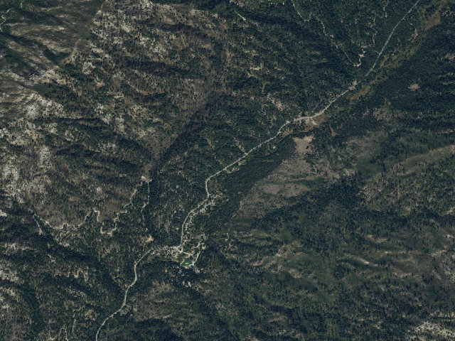 Aerial image of Lower Silver Creek Dispersed Camp