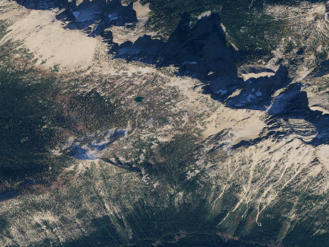 Aerial image of Lower Snowy Lake