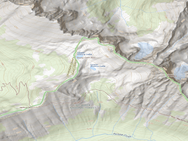 USGS topographic map of Lower Snowy Lake
