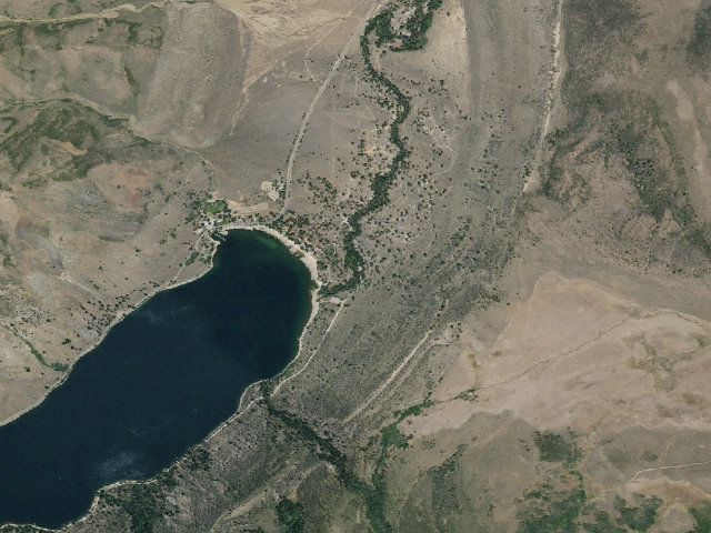 Aerial image of Lower Twin Lake Campground