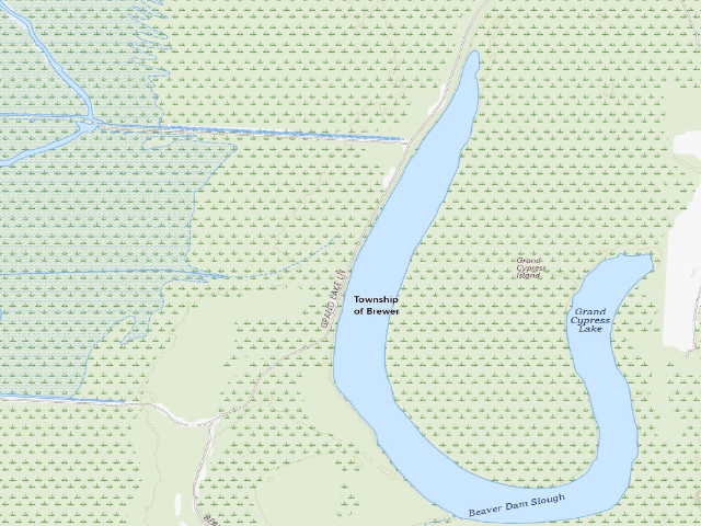 USGS topographic map of Lower Vallier Access Camping Area #4