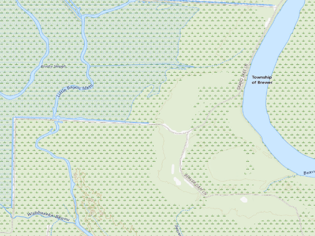 USGS topographic map of Lower Vallier Access Camping Area #5